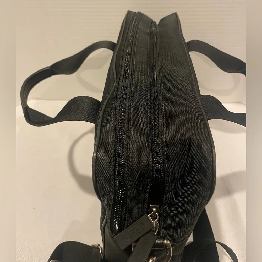 Coach Black Nylon Laptop Bag with Adjustable Strap